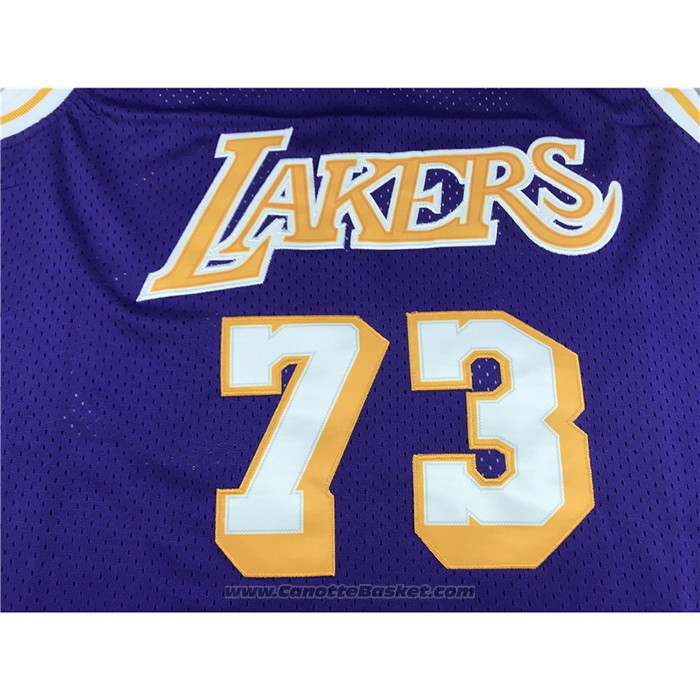 Maglia Los Angeles Lakers Dennis Rodman #73 Mitchell & Ness 1998-99 Viola